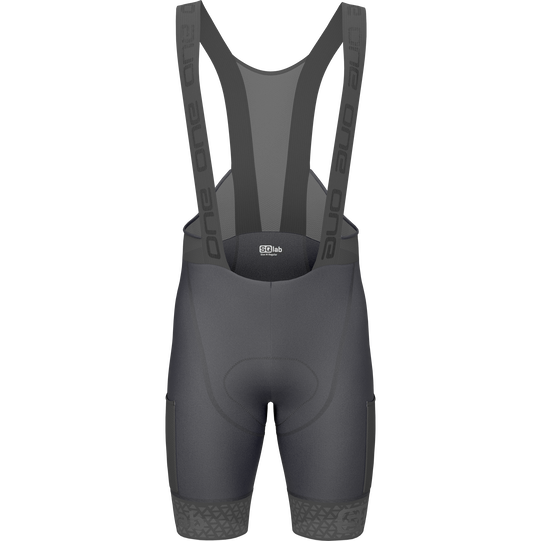 SQlab ONE14 bib shorts unisex in dark grey for gravel cycling