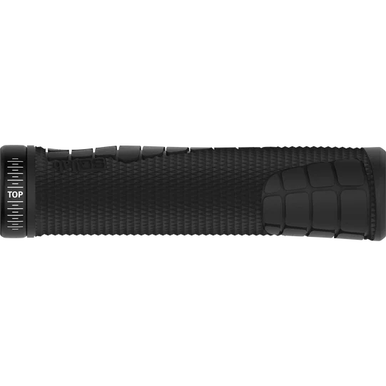 SQlab 7OX 2.0 ergonomic MTB grips in black with multi-zone rubber texture