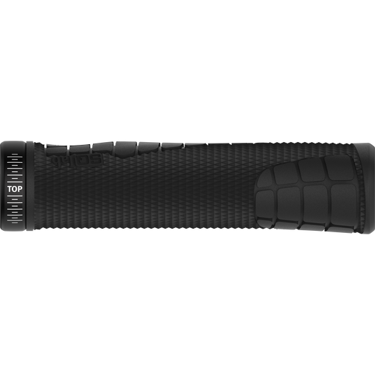 SQlab 7OX Pro 2.0 ergonomic MTB lock-on handlebar grips in black, side view