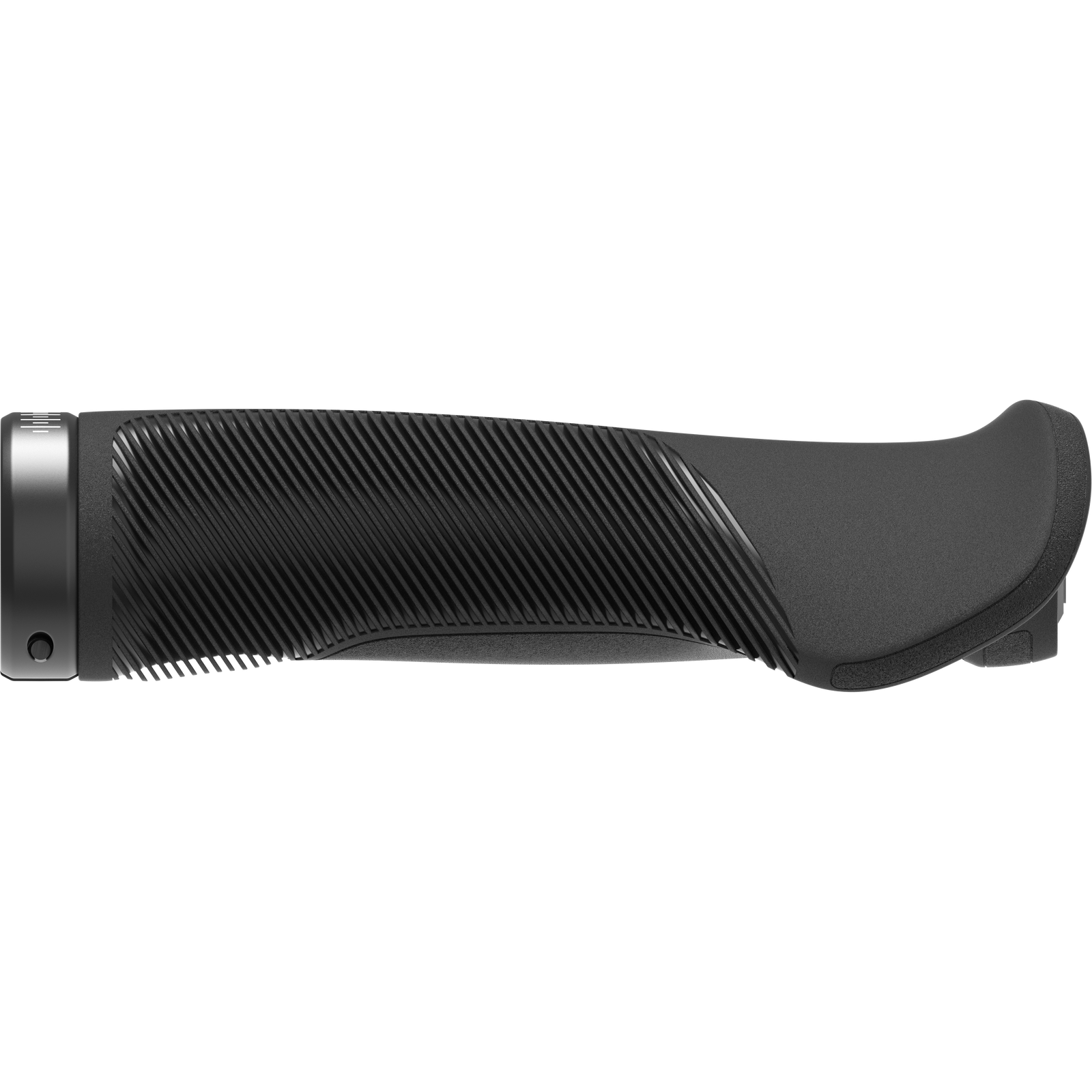 SQlab 702 2.0 ergonomic trekking bike grip in black with lamellae texture and palm wing