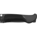 SQlab 702 2.0 ergonomic trekking bike grip in black with lamellae texture and palm wing