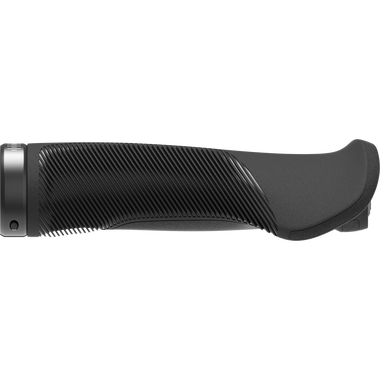 SQlab 702 2.0 ergonomic trekking bike grip in black with lamellae texture and palm wing