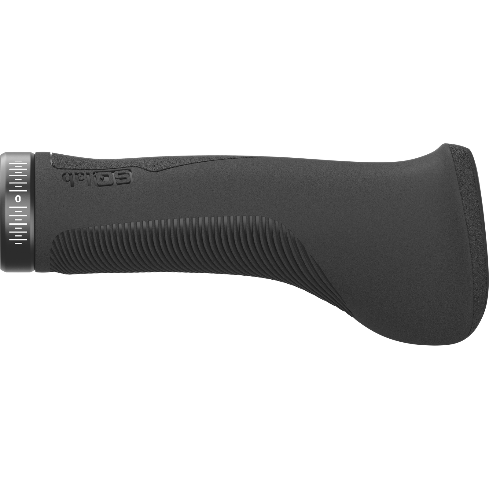 SQlab 702 2.0 ergonomic trekking bike handlebar grip in black, side view