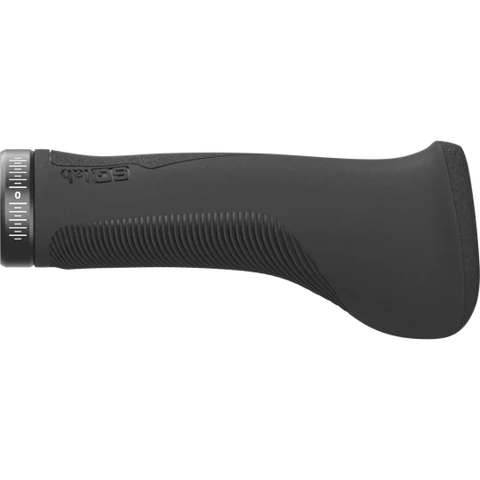 SQlab 702 2.0 ergonomic trekking bike handlebar grip in black, side view