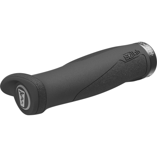 SQlab 702 2.0 ergonomic trekking handlebar grip in dark grey with lock-on clamp