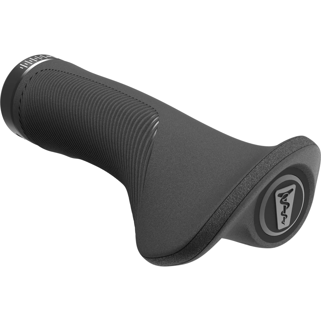 SQlab 702 2.0 ergonomic bicycle grip in black with palm wing and vibration-absorbing lamellae
