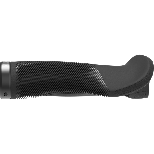 SQlab 721 2.0 ergonomic bicycle grip in anthracite black with Ergobar and lock-on clamp