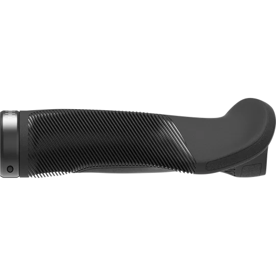 SQlab 721 2.0 ergonomic bicycle grip in anthracite black with Ergobar and lock-on clamp