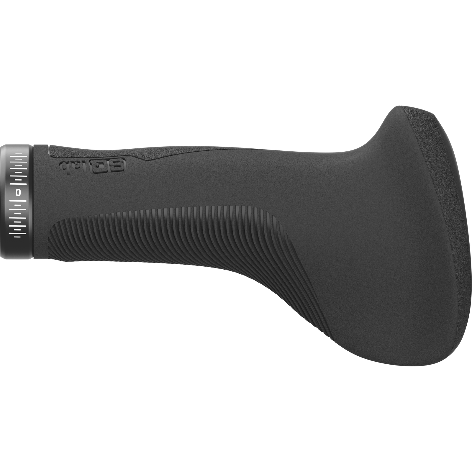 SQlab 721 2.0 ergonomic bicycle grip in black with Ergobar and lamella thumb zone