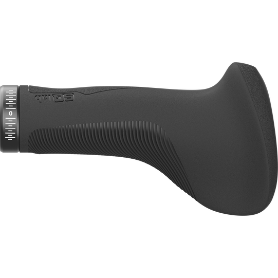 SQlab 721 2.0 ergonomic bicycle grip in black with Ergobar and lamella thumb zone