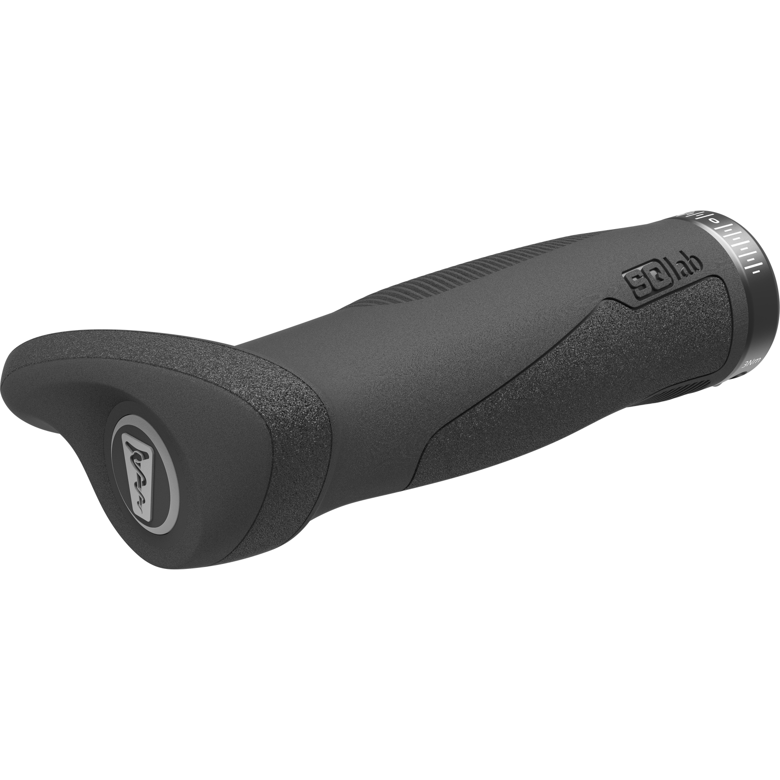 SQlab 721 2.0 ergonomic bicycle grip in dark charcoal with Ergobar and lock-on clamp