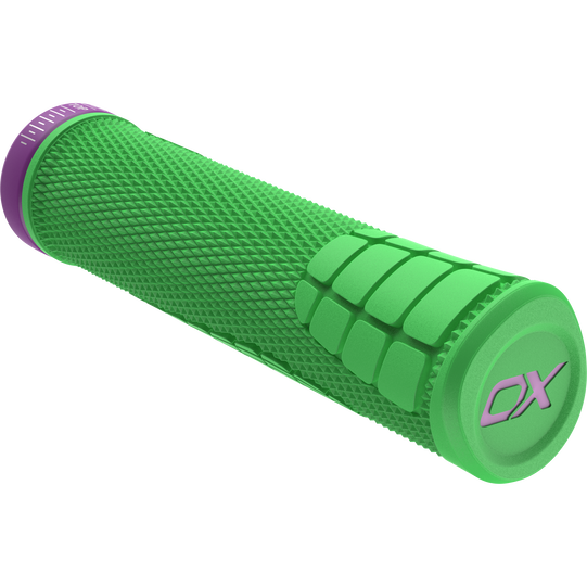 SQlab 7OX Pro 2.0 Metzger poignées de guidon VTT en vert néon et violet