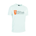 SQlab Tee Performance kurzarm Herren-Sportshirt in weiß mit Logo-Print