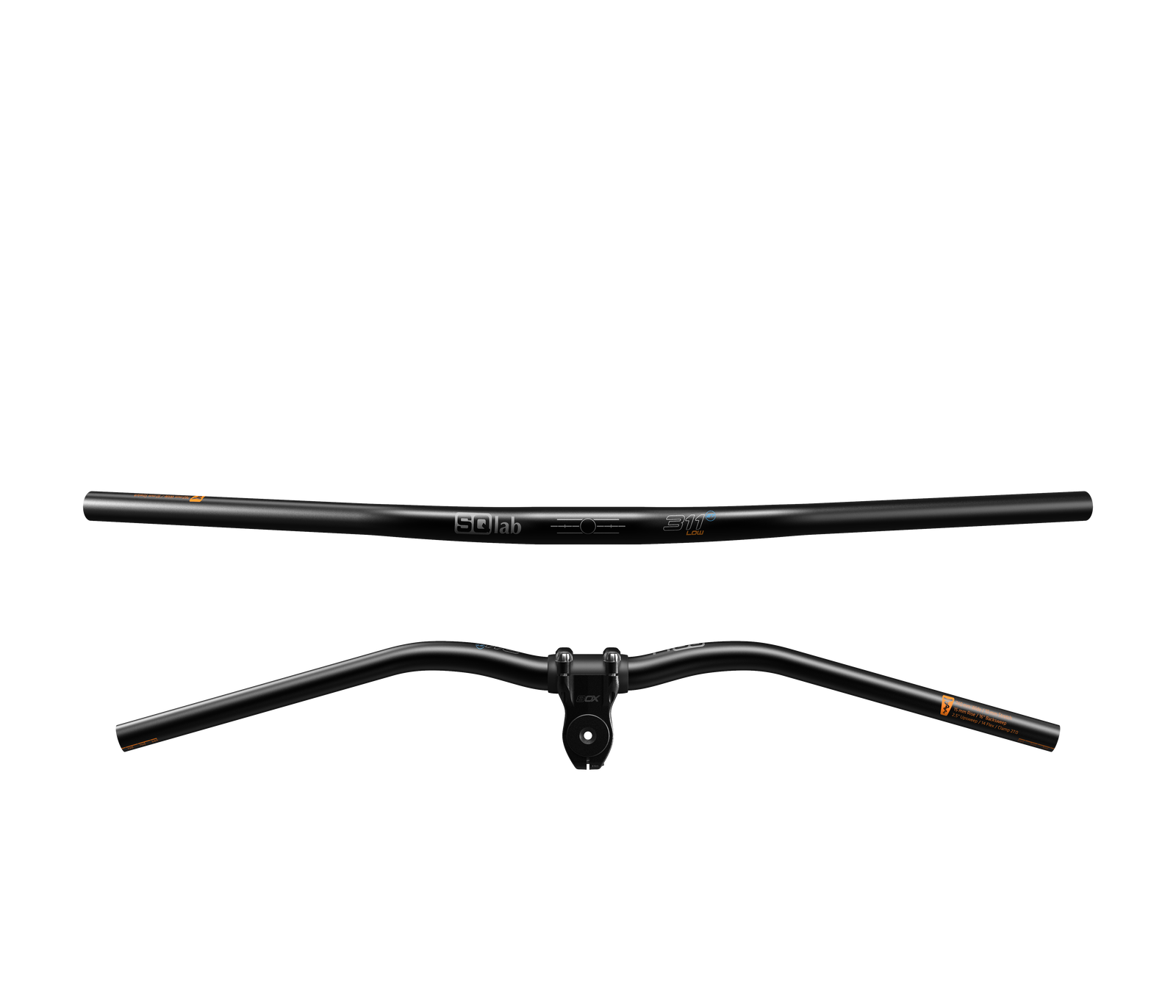 SQlab 311 Alu mountain bike handlebar 27.0mm low rise in matte black