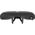 SQlab 611 Ergowave active MTB saddle in black, rear view showing rails