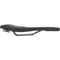 SQlab 611 Ergowave active MTB saddle in black, side profile with S-TUBE rail