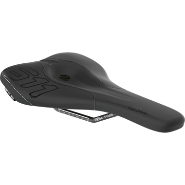 SQlab 611 Ergowave active MTB saddle in black with S-TUBE rail, wave profile and active pivot technology
