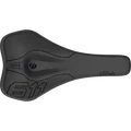 SQlab 611 Ergowave active MTB saddle in black, top view with pressure-relief channel