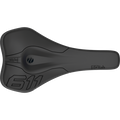 SQlab 611 Ergowave active MTB saddle in black, top view with pressure-relief channel