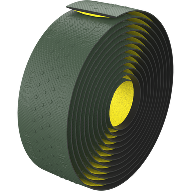 SQlab 714 gravel handlebar tape in forest green with diamond texture and vibration-damping layer