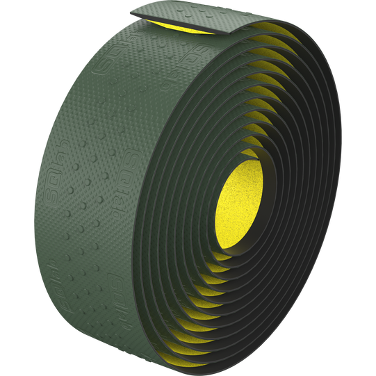 SQlab 714 gravel handlebar tape in forest green with diamond texture and vibration-damping layer