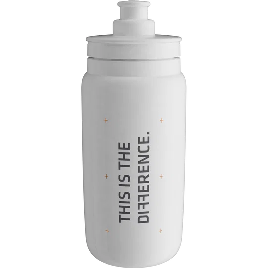SQlab cycling water bottle 550ml in white with push-pull valve, ultralight and BPA-free