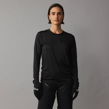 SQlab ONE OX unisex long-sleeve MTB jersey in black for mountain biking and enduro