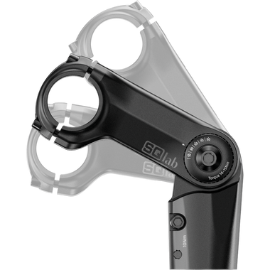 SQlab 821 3.0 adjustable bike stem in black with 0–90° angle adjustment