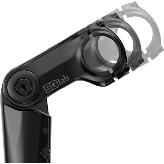 SQlab 821 3.0 adjustable bike stem in black with SP-Connect mount
