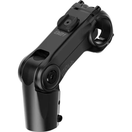 SQlab 821 3.0 adjustable bike stem in black with SP-Connect mount