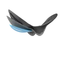 SQlab SQ-Pad 12 R cycling chamois pad in charcoal and light blue exploded detail view