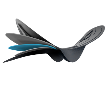 SQlab SQ-Pad 10 cycling chamois pad exploded view in charcoal and teal for women's cycling shorts