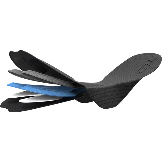 SQlab SQ-Pad 10 2.0 chamois de cyclisme en noir et bleu vue détaillée des couches