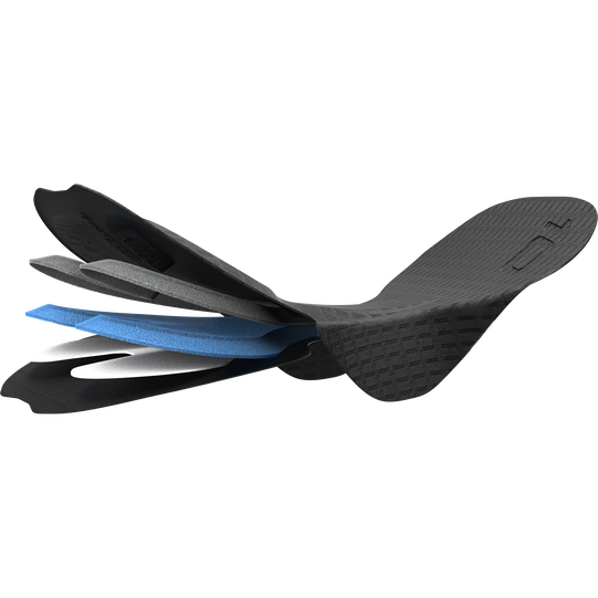 SQlab SQ-Pad 10 2.0 chamois de cyclisme en noir et bleu vue détaillée des couches