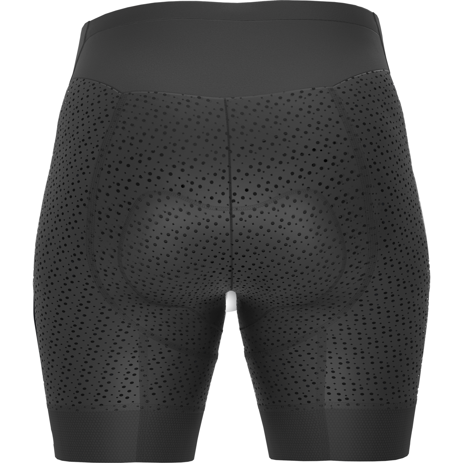 SQlab Shorts ONE10 2.0 women's cycling base layer shorts in black with chamois pad – rear view