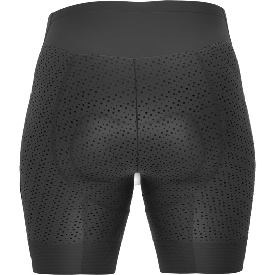 SQlab Shorts ONE10 2.0 women's cycling base layer shorts in black with chamois pad – rear view