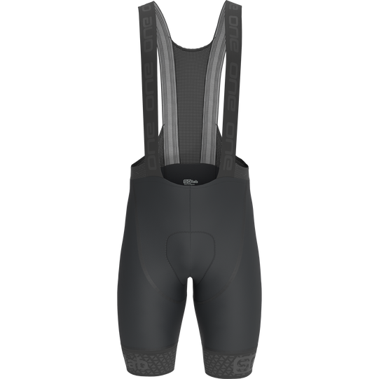 Cuissard à bretelles SQlab ONE12 unisex en noir charbon pour cyclisme route et gravel