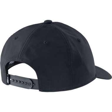 SQlab Cap Logo casquette snapback en noir charbon, vue arrière avec sangle d'ajustement