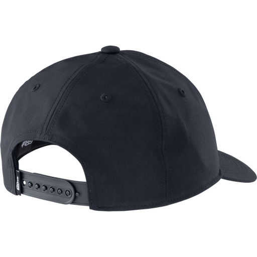SQlab Cap Logo casquette snapback en noir charbon, vue arrière avec sangle d'ajustement