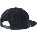 SQlab Cap OX casquette snapback en velours côtelé noir charbon, vue arrière avec fermeture réglable