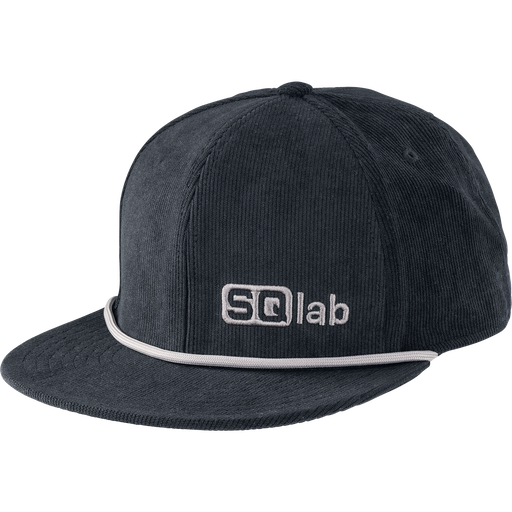 SQlab Cap OX casquette snapback en velours côtelé gris anthracite avec liseré corde gris