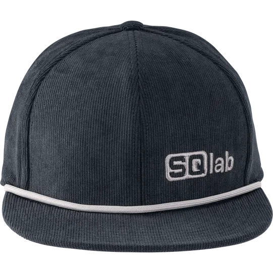 SQlab Cap OX casquette en velours côtelé gris foncé avec détail corde gris