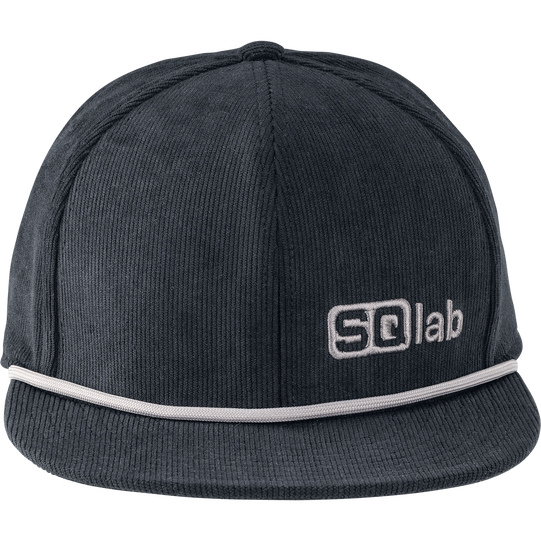 SQlab Cap OX casquette en velours côtelé gris foncé avec détail corde gris