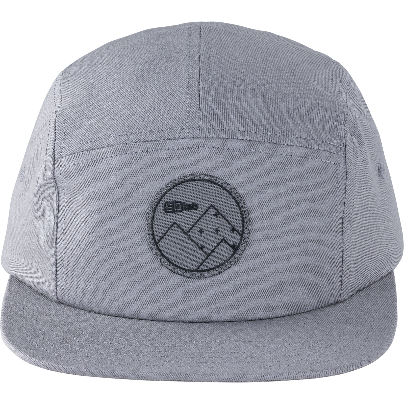 SQlab Cap Team casquette 5 panneaux en gris clair avec patch logo circulaire