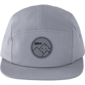 SQlab Cap Team casquette 5 panneaux en gris clair avec patch logo circulaire