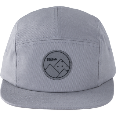SQlab Cap Team casquette 5 panneaux en gris clair avec patch logo circulaire