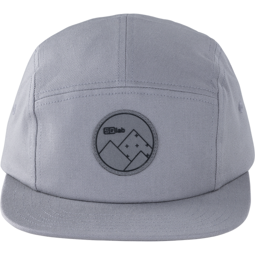 SQlab Cap Team casquette 5 panneaux en gris clair avec patch logo circulaire