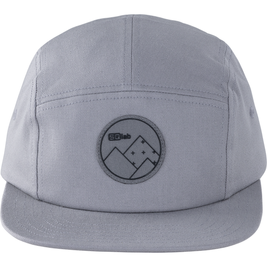 SQlab Cap Team casquette 5 panneaux en gris clair avec patch logo circulaire