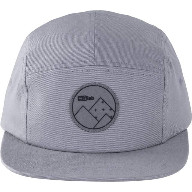 SQlab Cap Team casquette 5 panneaux en gris clair avec patch logo circulaire