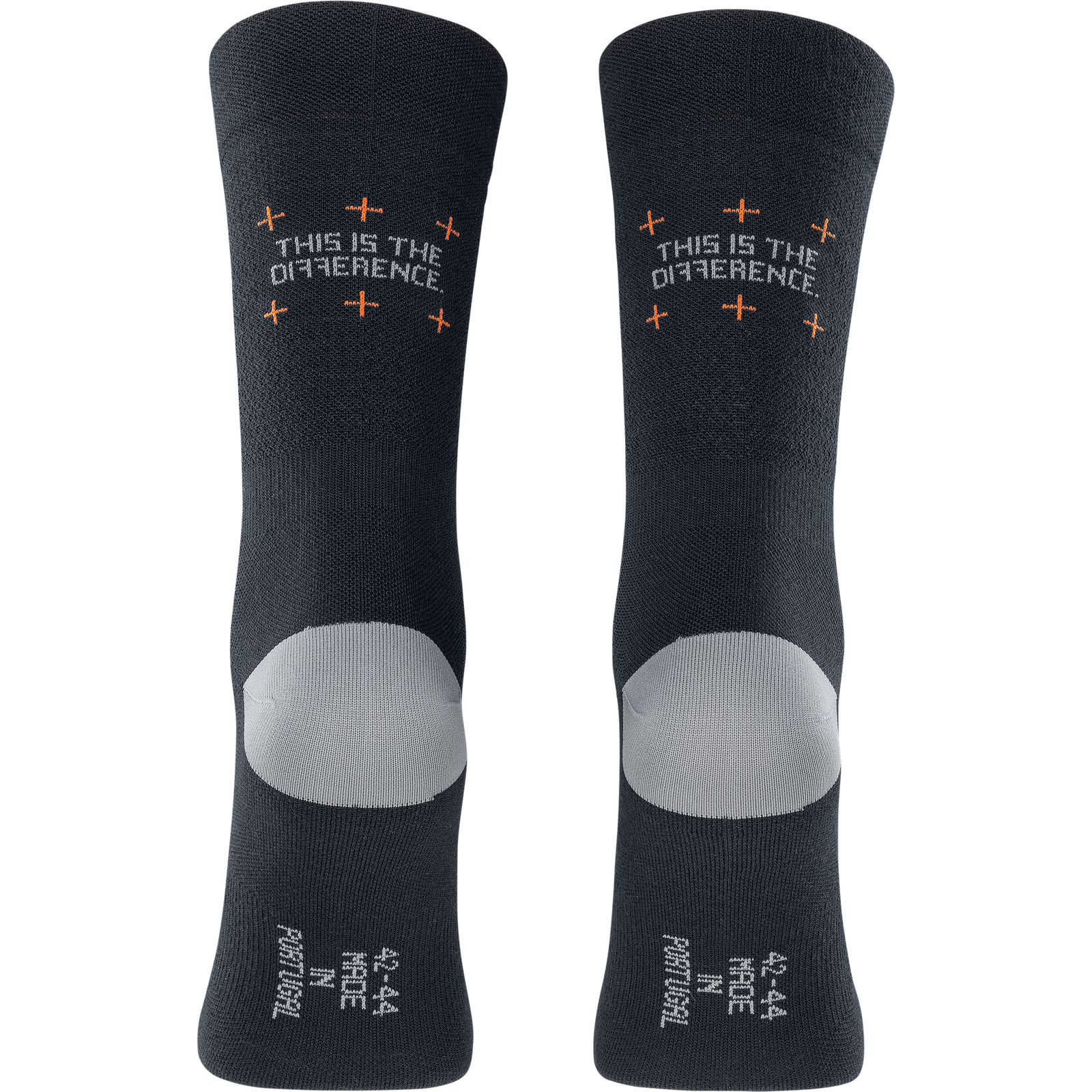 SQlab ONE10 2.0 Merino cycling socks in charcoal black with reinforced heel for cycling and commuting